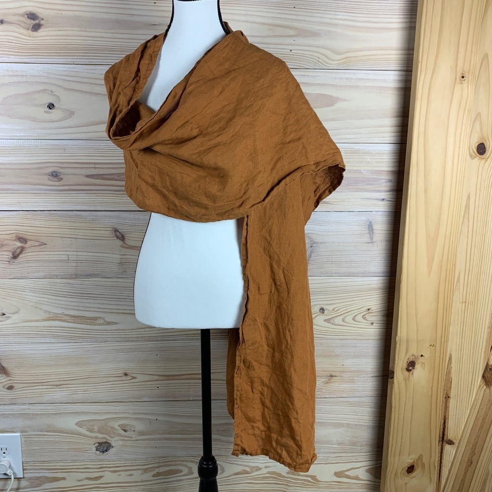 Quince Rust Orange Lightweight Wrap Scarf